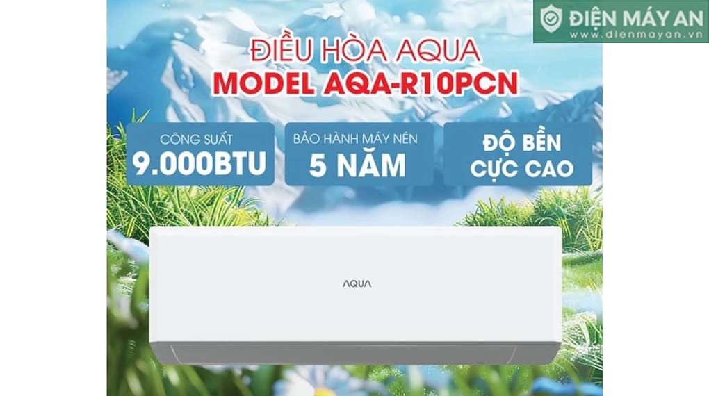 Điều hòa Aqua 9000 BTU 1 chiều AQA-R10PC